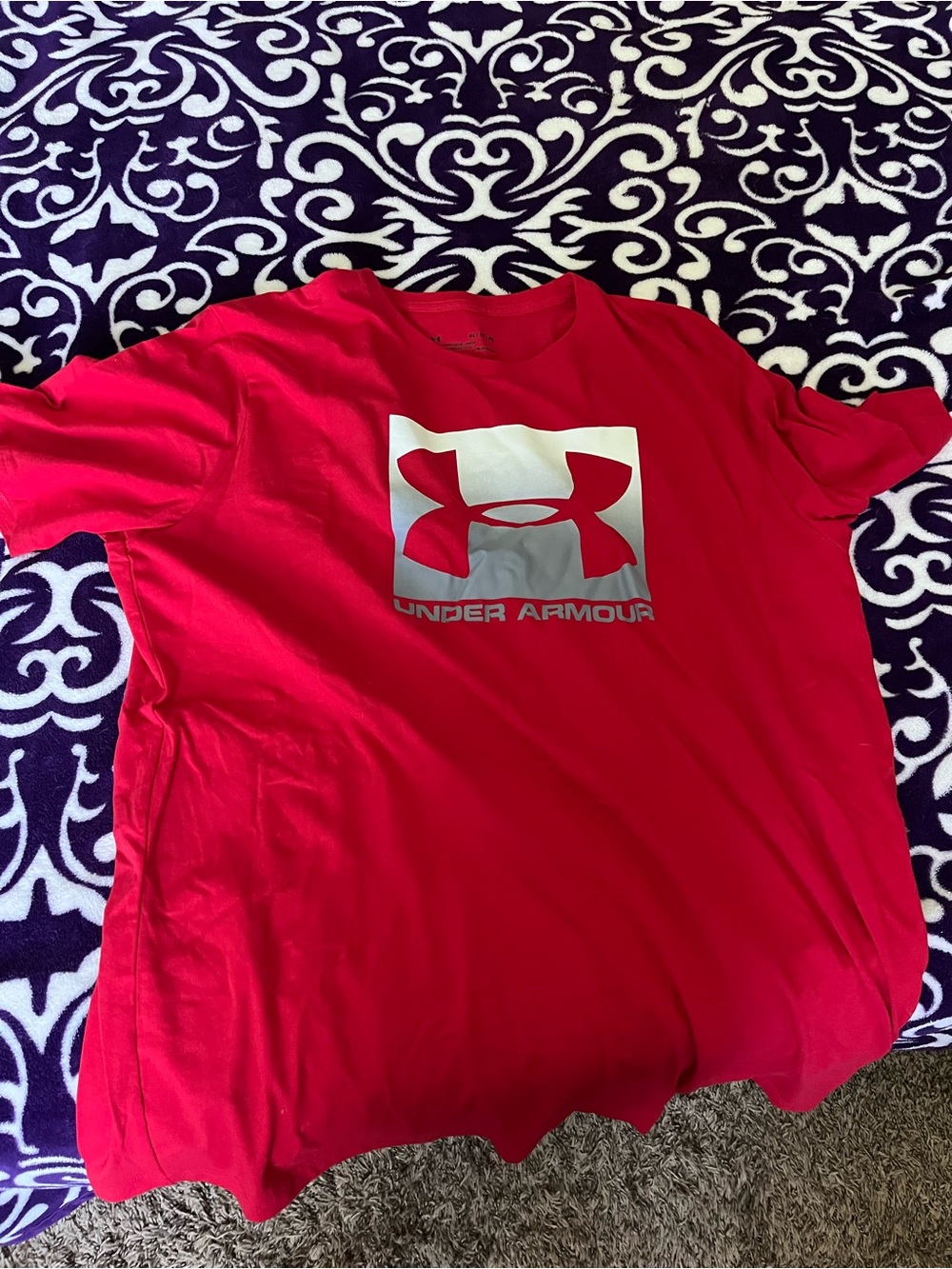 Under Armour Red Short Sleeve Logo Tee